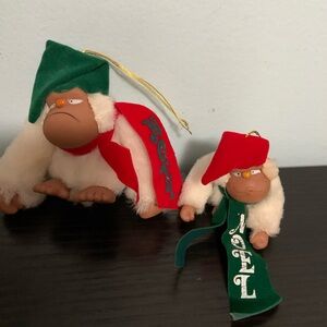 Vintage Rodney the White Gorilla Plush Ornaments